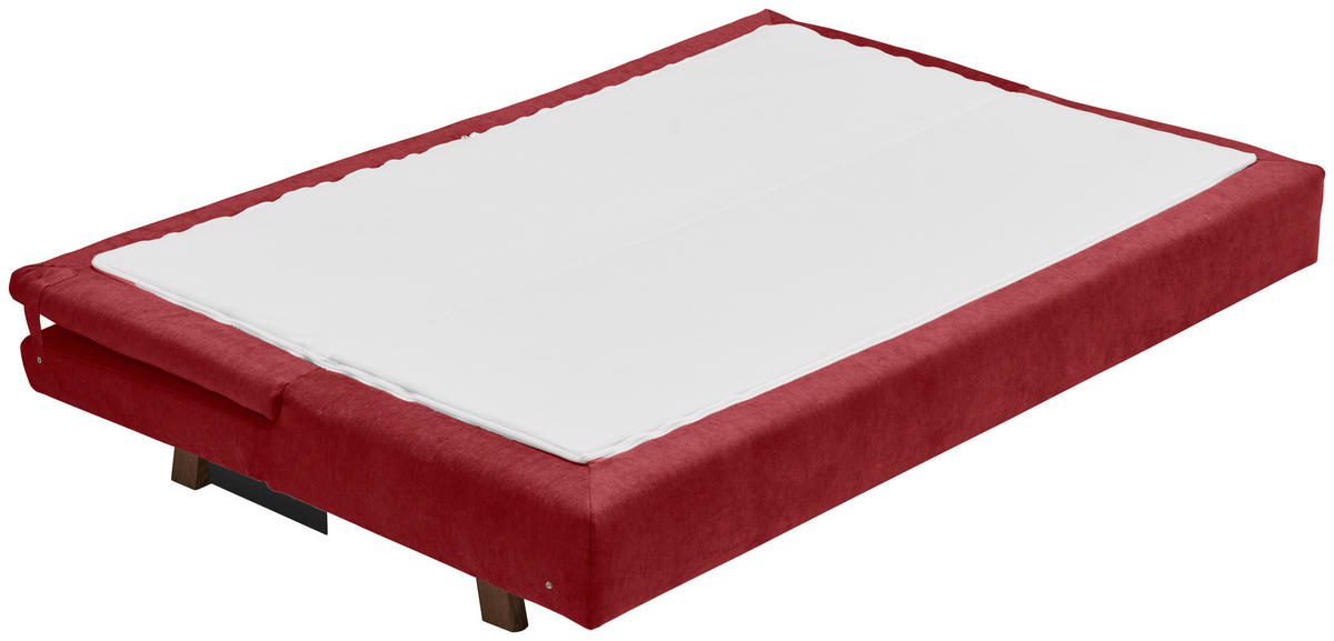 SCHLAFSOFA Flachgewebe Rotbraun  - Rotbraun/Eichefarben, KONVENTIONELL, Holz/Textil (205/85/98cm) - Carryhome