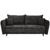 SCHLAFSOFA Chenille Anthrazit  - Anthrazit/Schwarz, KONVENTIONELL, Holz/Textil (238/99/108cm) - Carryhome