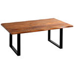 COUCHTISCH Akazie Hartholz 118/70/45 cm Schwarz, Akaziefarben  - Schwarz/Akaziefarben, Natur, Holz/Metall (118/70/45cm) - Landscape
