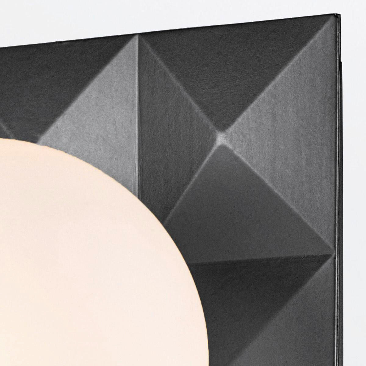 WANDLEUCHTE Deco 30,5/15,2/17,1 cm  - Schwarz, Design, Glas/Metall (30,5/15,2/17,1cm) - Elstead Lighting
