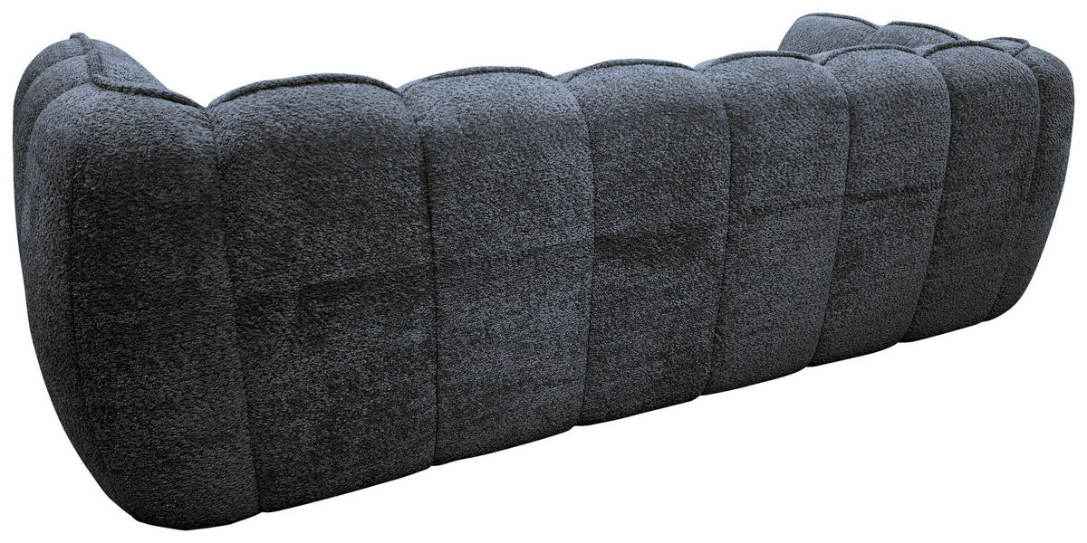 BIGSOFA Chenille Dunkelgrau  - Dunkelgrau/Schwarz, MODERN, Kunststoff/Textil (235/73/103cm) - Carryhome