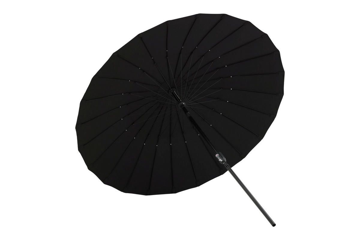 PARASOLL   - svart/naturfärgad, Modern, metall/textil (270/250cm) - Gardenson