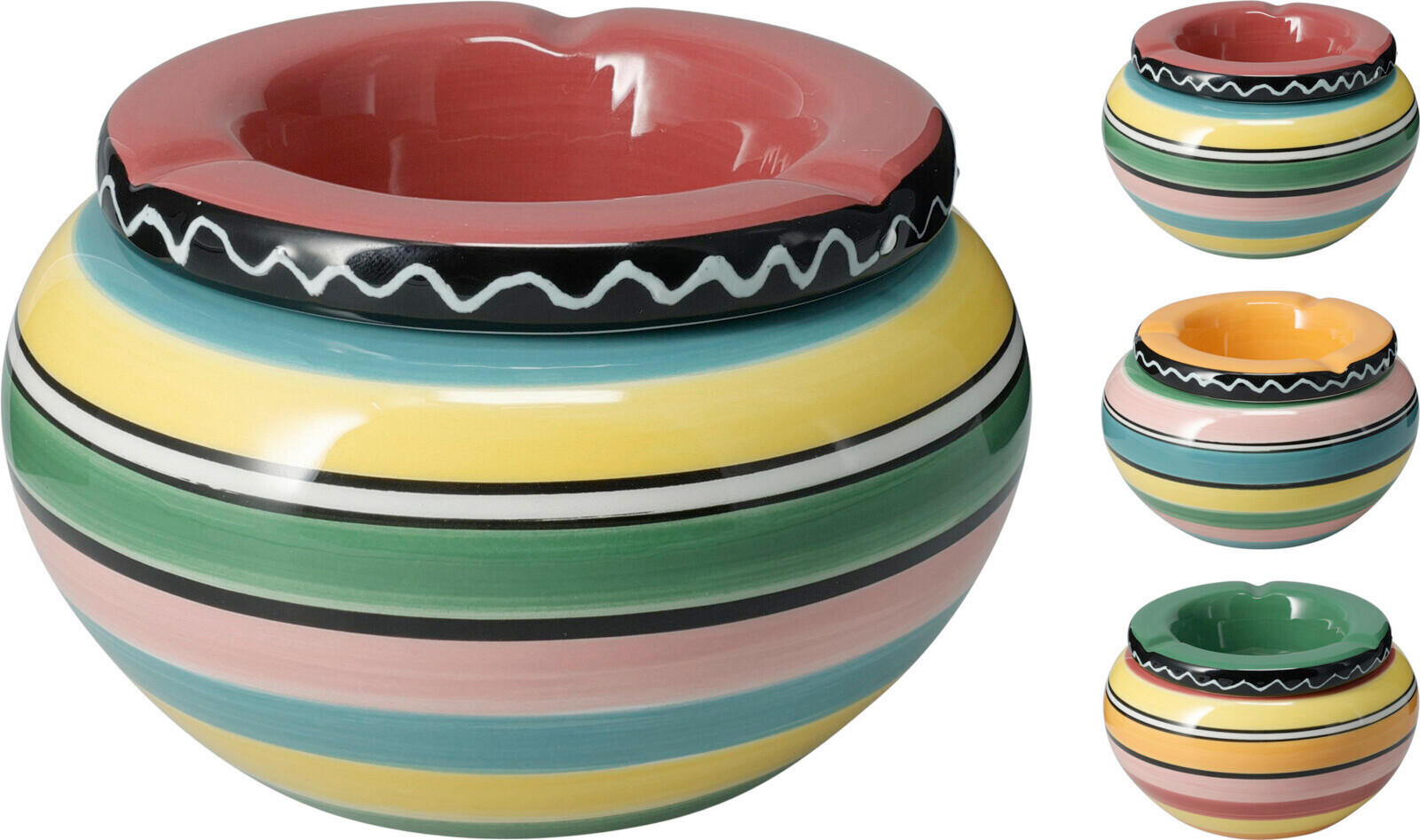 ASCHENBECHER - Multicolor, Basics, Keramik (14/9cm)