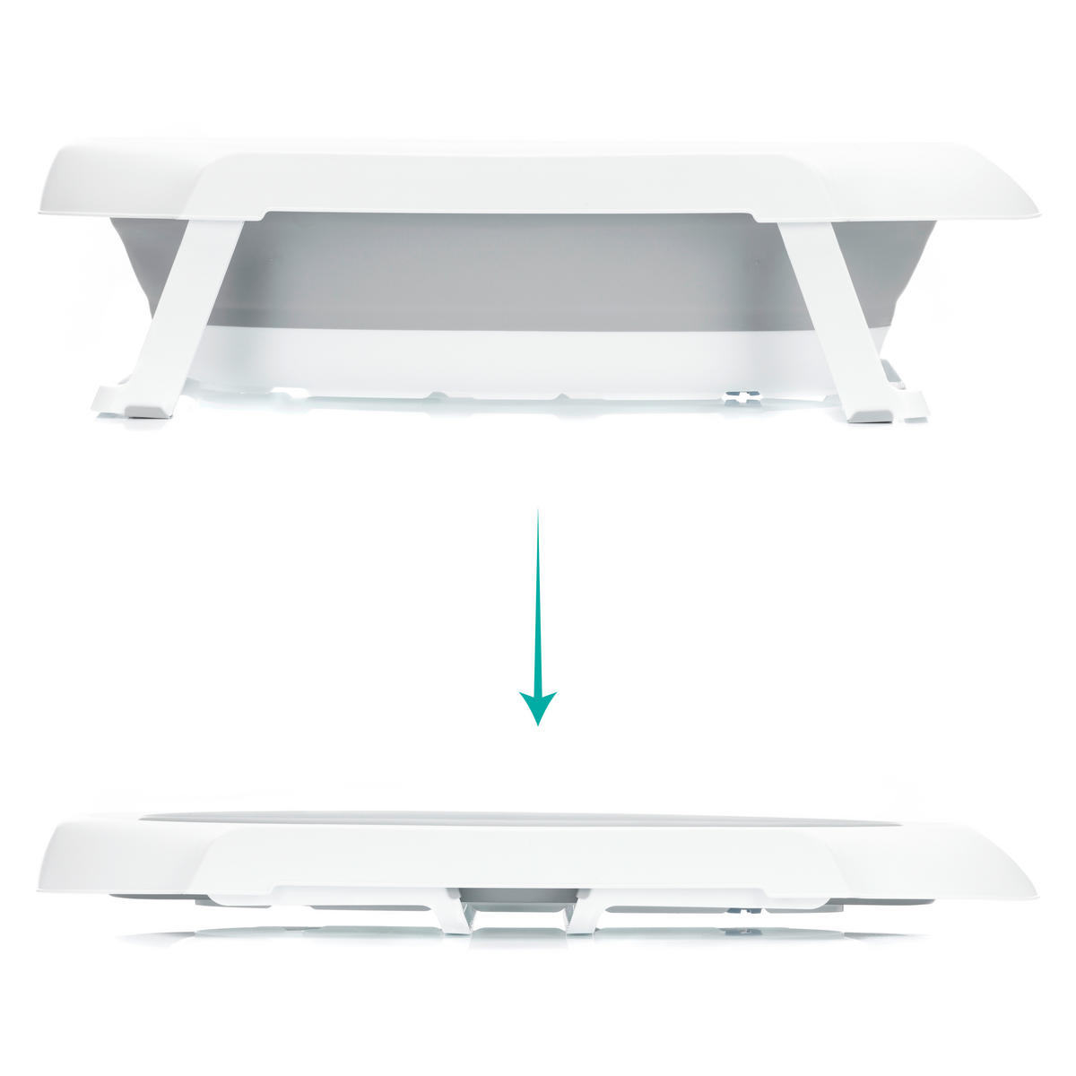 BABYBADEWANNE  - Hellgrau/Weiß, Basics, Kunststoff (21/85/47cm) - Fillikid