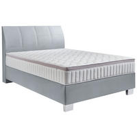 BOXSPRINGBETT 140/200 cm  in Pastellblau  - Chromfarben/Pastellblau, Konventionell, Kunststoff/Textil (140/200cm) - Hom`in