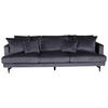 3-SITZER-SOFA Schwarz, Dunkelgrau  - Dunkelgrau/Schwarz, Design, Kunststoff/Textil (260/86/88cm) - Livetastic