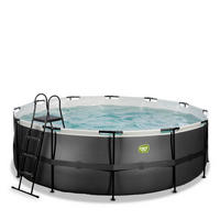 POOL-SET 427/122 cm  - Schwarz, KONVENTIONELL, Kunststoff (427/122cm) - EXIT Toys