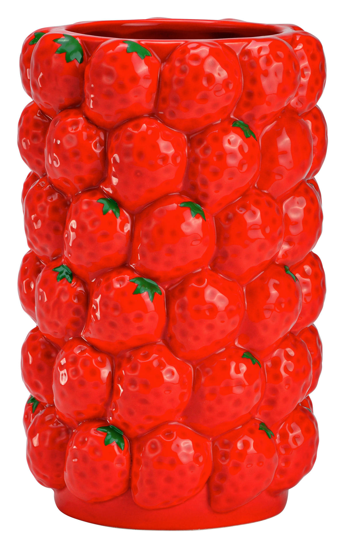 VASE  - Rot, Basics, Keramik (12,0/18,8/12,0cm)