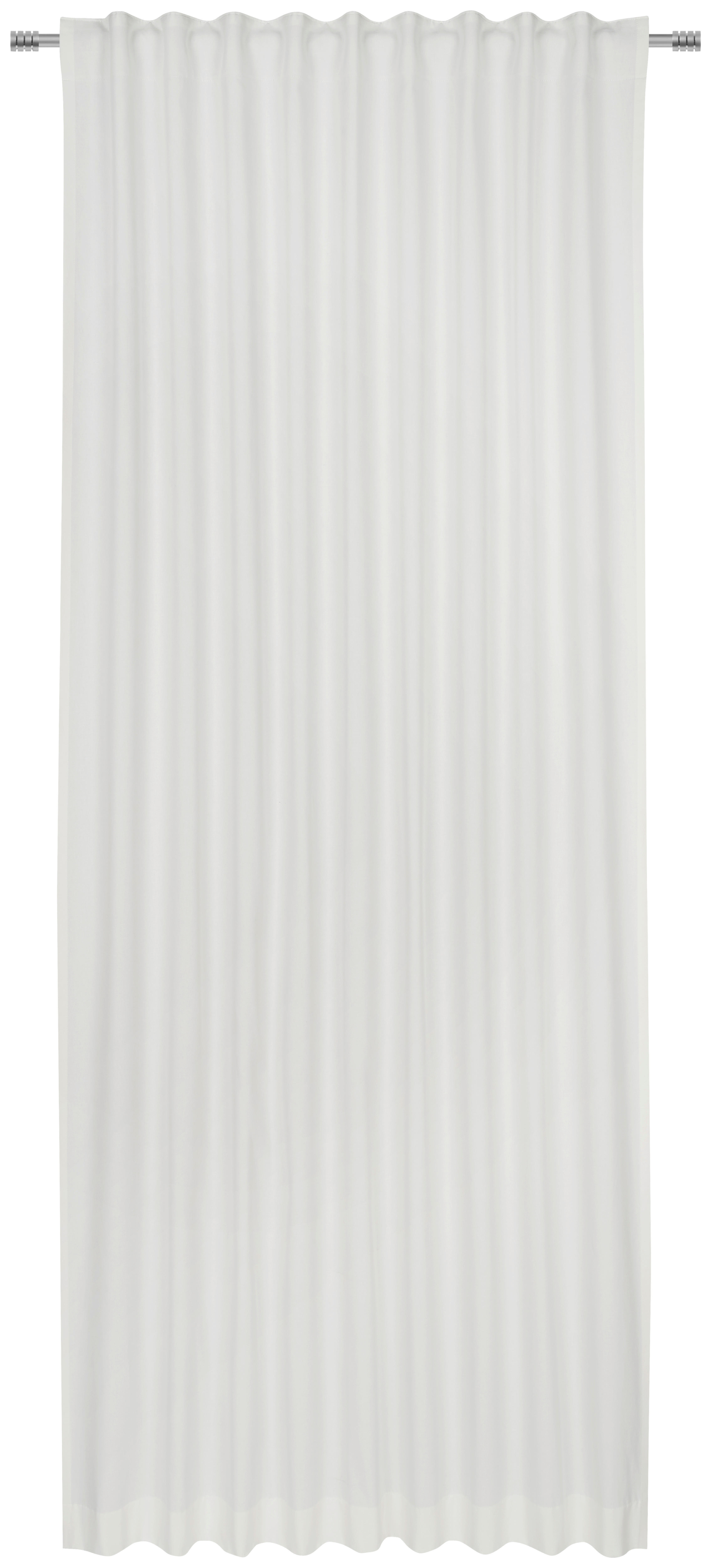 FERTIGVORHANG MERLE blickdicht 140/255 cm   - Weiß, Basics, Textil (140/255cm) - Bio:Vio