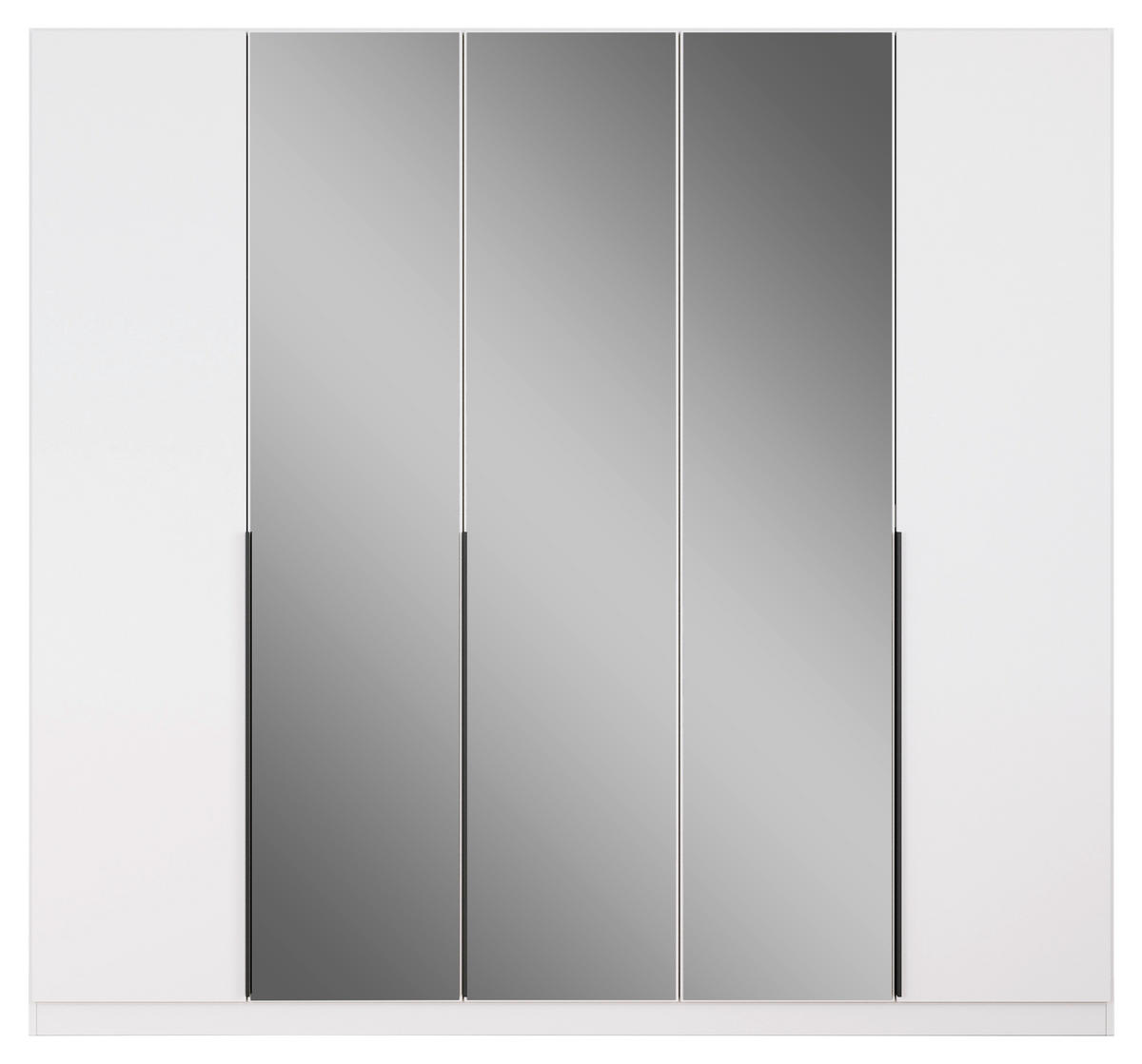 DREHTÜRENSCHRANK in Weiss  - Weiss/Grau, Modern, Holzwerkstoff/Metall (226/210/54cm) - Rauch Möbel