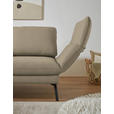 ECKSOFA  in Flachgewebe Hellbraun  175-224/255-365 cm  - Hellbraun/Schwarz, Design, Textil/Metall (175-224/255-365cm) - Dieter Knoll