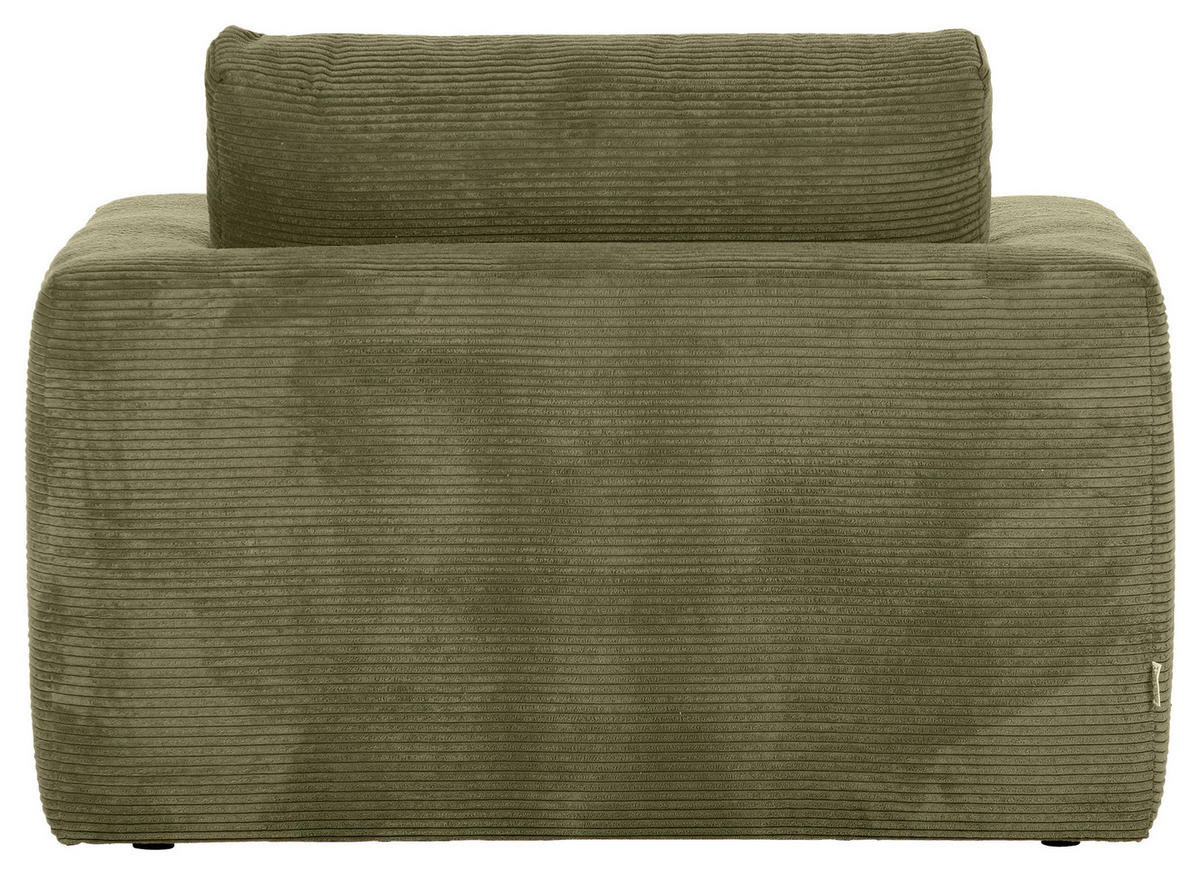 XXL-SESSEL in Cord Dunkelgrün  - Dunkelgrün/Schwarz, Romantik / Landhaus, Kunststoff/Textil (120/67/140cm) - Landscape