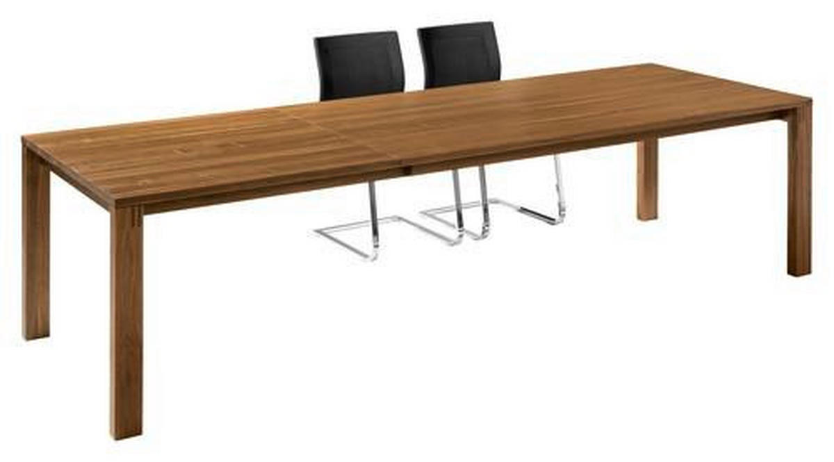 ESSTISCH in Holz 200(300)/100/75 cm  - Nussbaumfarben, Design, Holz (200(300)/100/75cm) - Team 7