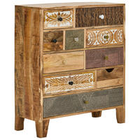 KOMMODE , 75/85/30 cm, 10 Schublade(n)  - Hellbraun/Dunkelbraun, LIFESTYLE, Holz/Metall (75/85/30cm) - Landscape