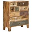 KOMMODE , 75/85/30 cm, 10 Schublade(n)  - Hellbraun/Dunkelbraun, LIFESTYLE, Holz/Metall (75/85/30cm) - Landscape