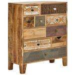 KOMMODE , 75/85/30 cm, 10 Schublade(n)  - Hellbraun/Dunkelbraun, LIFESTYLE, Holz/Metall (75/85/30cm) - Landscape