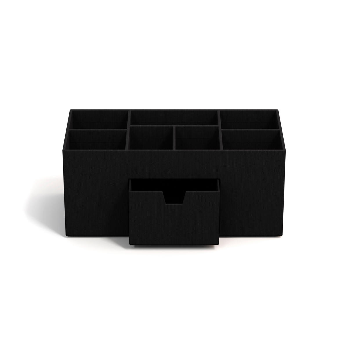 TISCHORGANIZER    12/24.5/10.5 cm  - Schwarz, Basics, Karton/Papier (12/24.5/10.5cm)