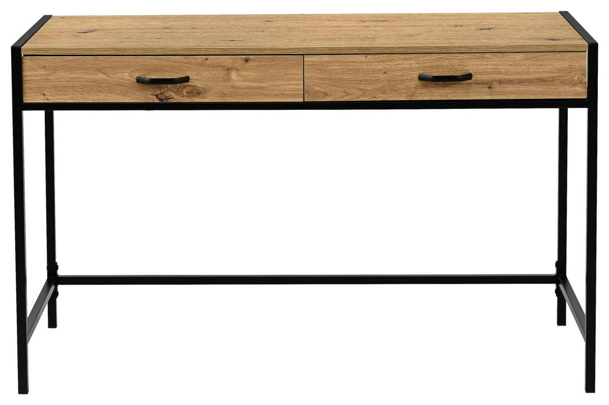 PSACÍ STŮL, černá, dub artisan, 120/48/76 cm - černá/dub artisan, Design, kov/kompozitní dřevo (120/48/76cm) - Carryhome