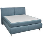 BOXSPRINGBETT 180/200 cm  in Hellblau  - Alufarben/Hellblau, KONVENTIONELL, Textil (180/200cm) - Dieter Knoll