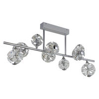 LED-DECKENLEUCHTE 101/34,5/45 cm   - Klar/Chromfarben, KONVENTIONELL, Glas/Metall (101/34,5/45cm) - Globo
