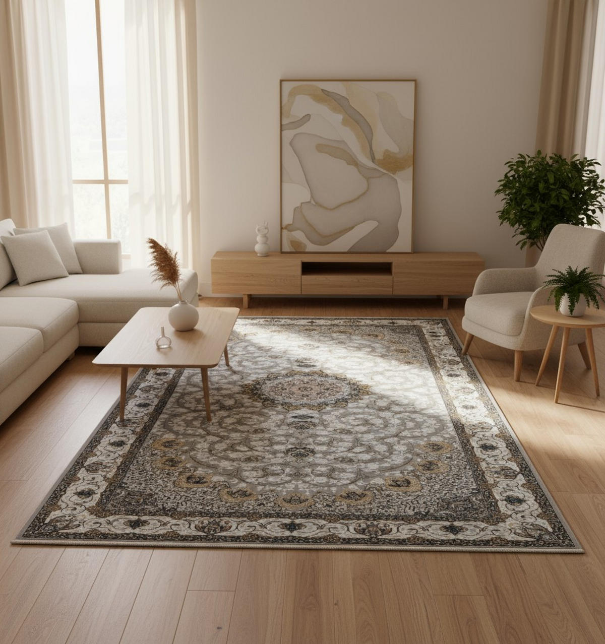 WEBTEPPICH 160/230 cm Beige  - Beige, Design, Kunststoff (160/230cm) - Novel