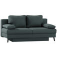 SCHLAFSOFA  in Cord Grau  - Schwarz/Grau, MODERN, Textil/Metall (194/91/90cm) - Novel