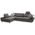 ECKSOFA Grau Webstoff  - Alufarben/Grau, Design, Textil (203/310cm) - Xora