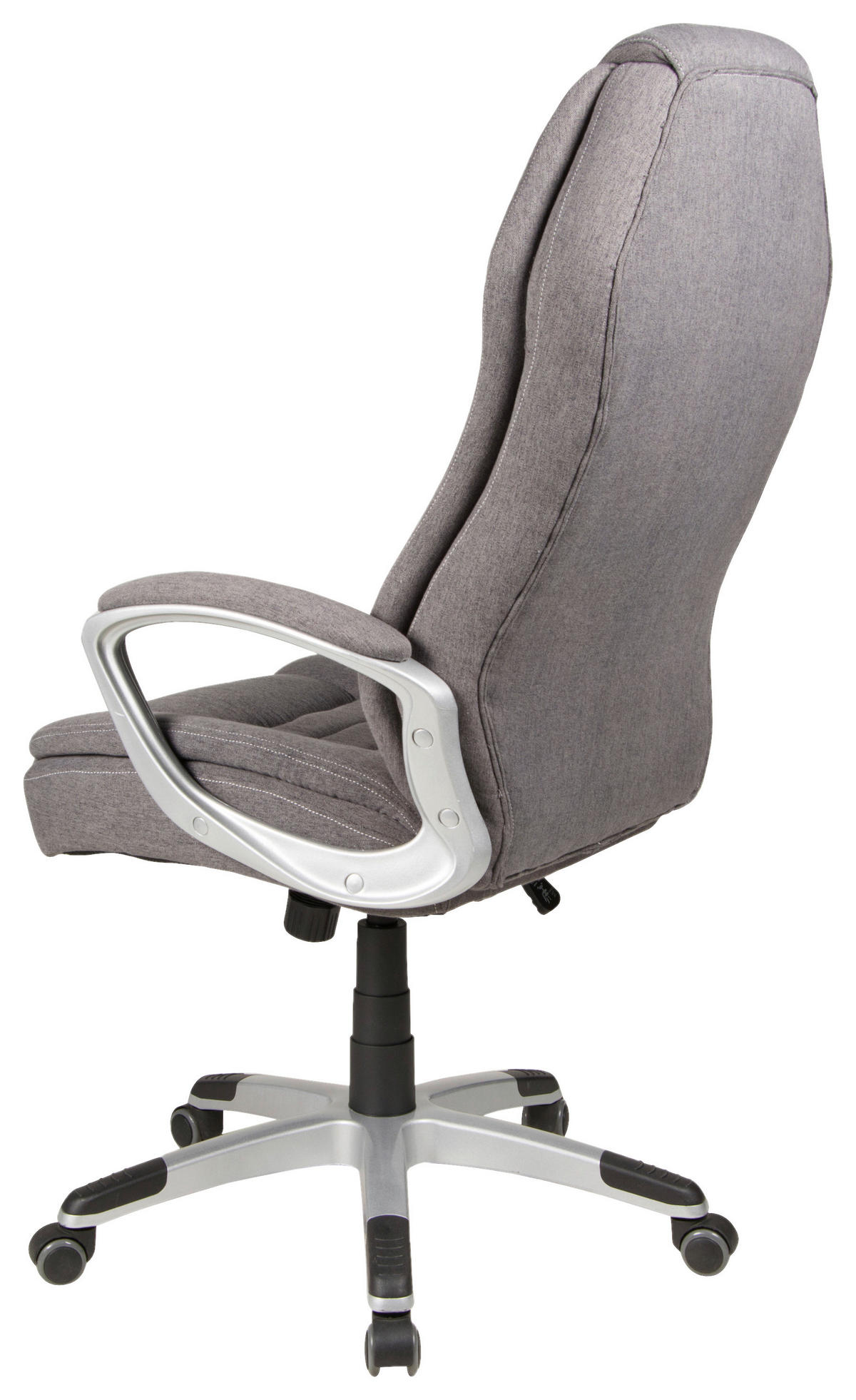 CHEFSESSEL Webstoff Dunkelgrau  - Dunkelgrau/Silberfarben, KONVENTIONELL, Kunststoff/Textil (66/116-124/66cm) - Boxxx