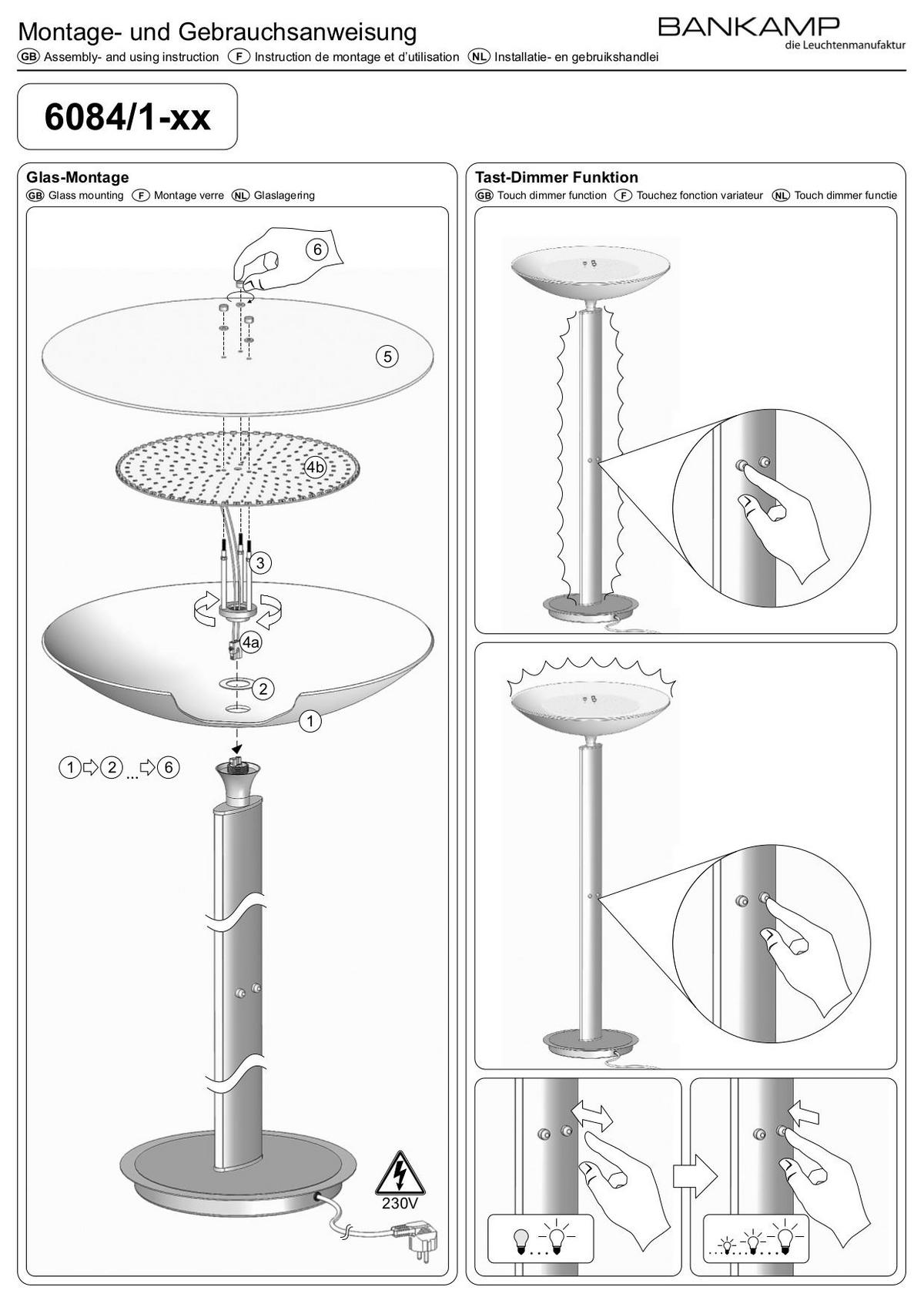 LED-DECKENFLUTER 53/179 cm    - Weiß, Design, Glas/Metall (53/179cm) - Bankamp