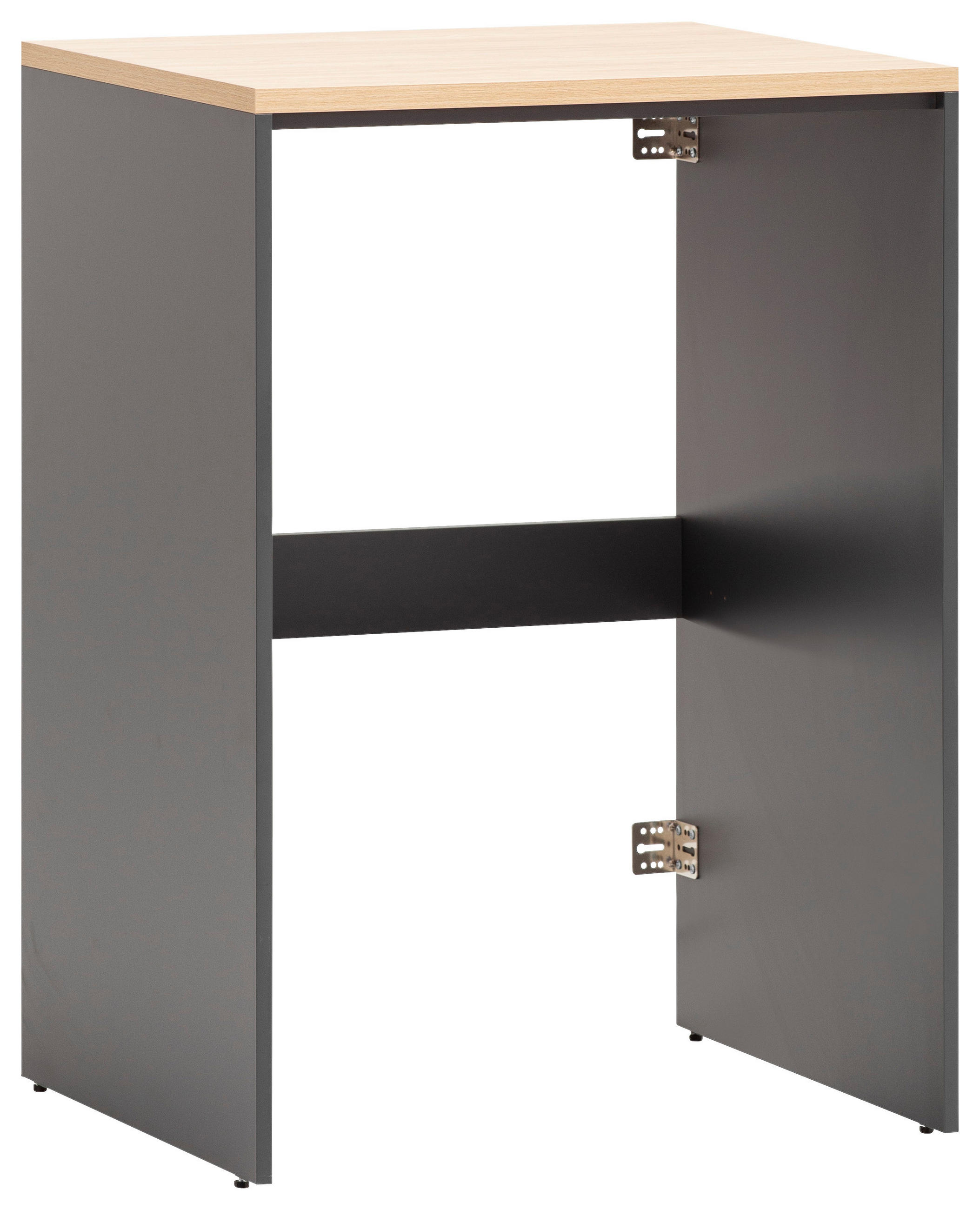 WASCHMASCHINENSCHRANK 67,1/96/60 cm  in Anthrazit, Eichefarben  - Eichefarben/Anthrazit, MODERN, Holzwerkstoff (67,1/96/60cm) - MID.YOU