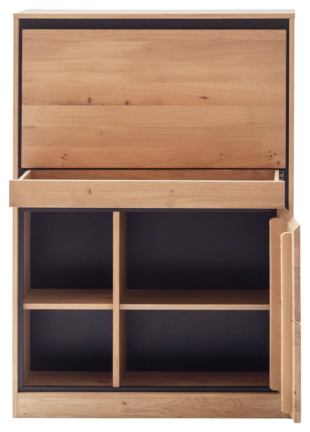 SEKRETÄR  in Eiche Bianco  - Eiche Bianco, KONVENTIONELL, Holz/Holzwerkstoff (86/123/40cm) - Linea Natura
