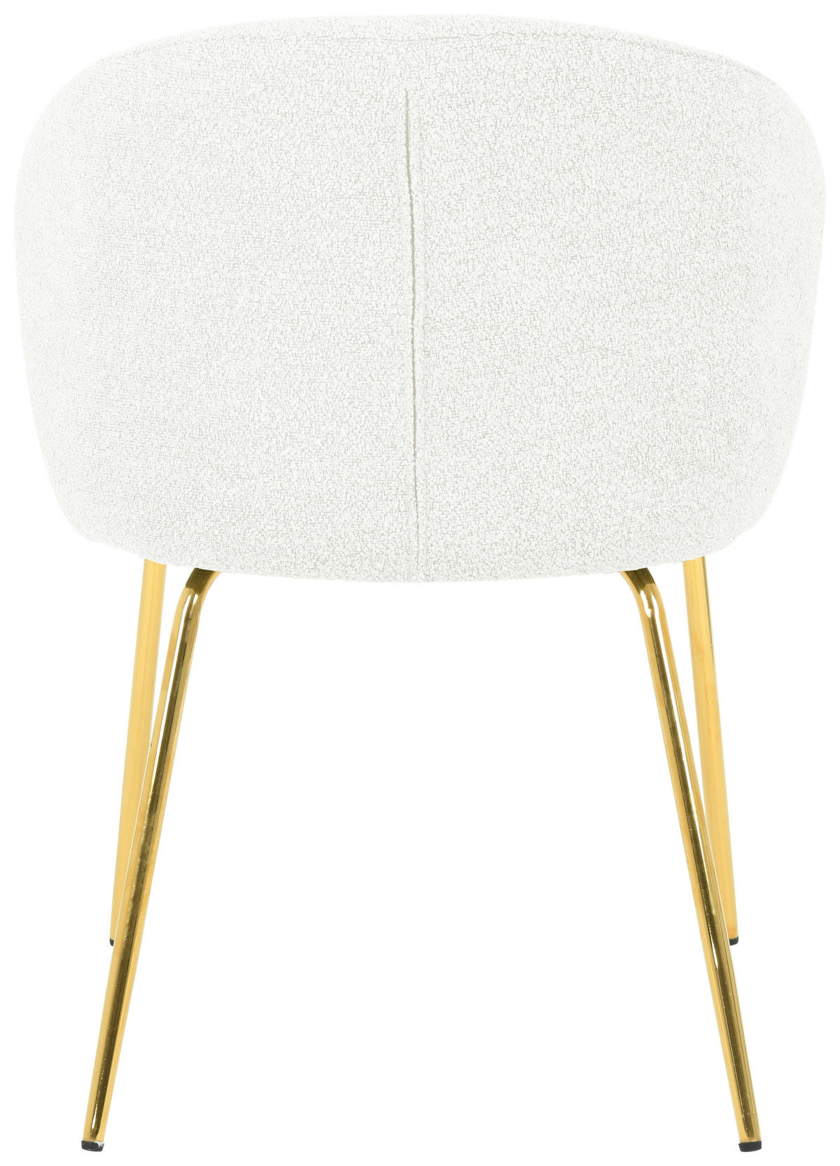 STUHL  in Eisen Bouclé Metall, Textil  - Beige/Goldfarben, Design, Textil/Metall (57/79/59cm) - Xora