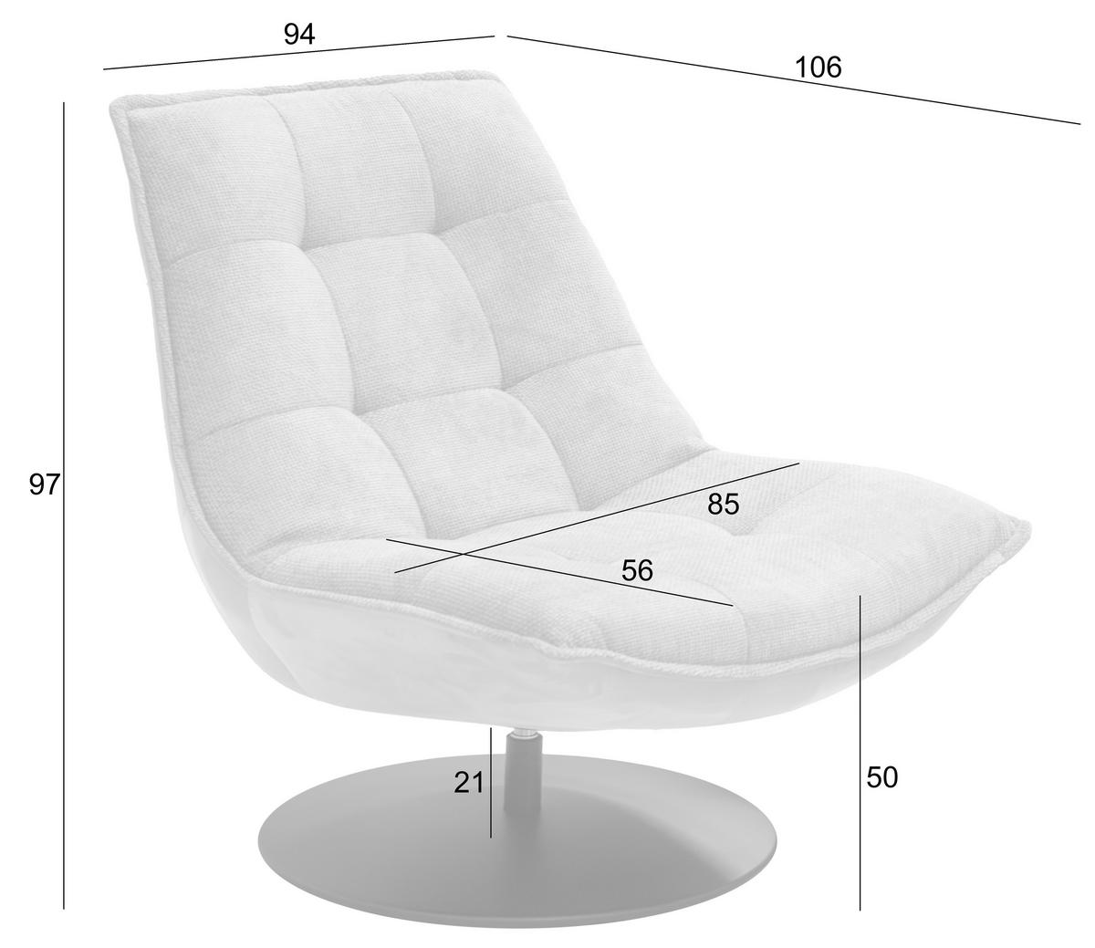 SESSEL in Velours, Struktur Anthrazit  - Anthrazit/Schwarz, Design, Textil/Metall (94/97/106cm) - Livetastic