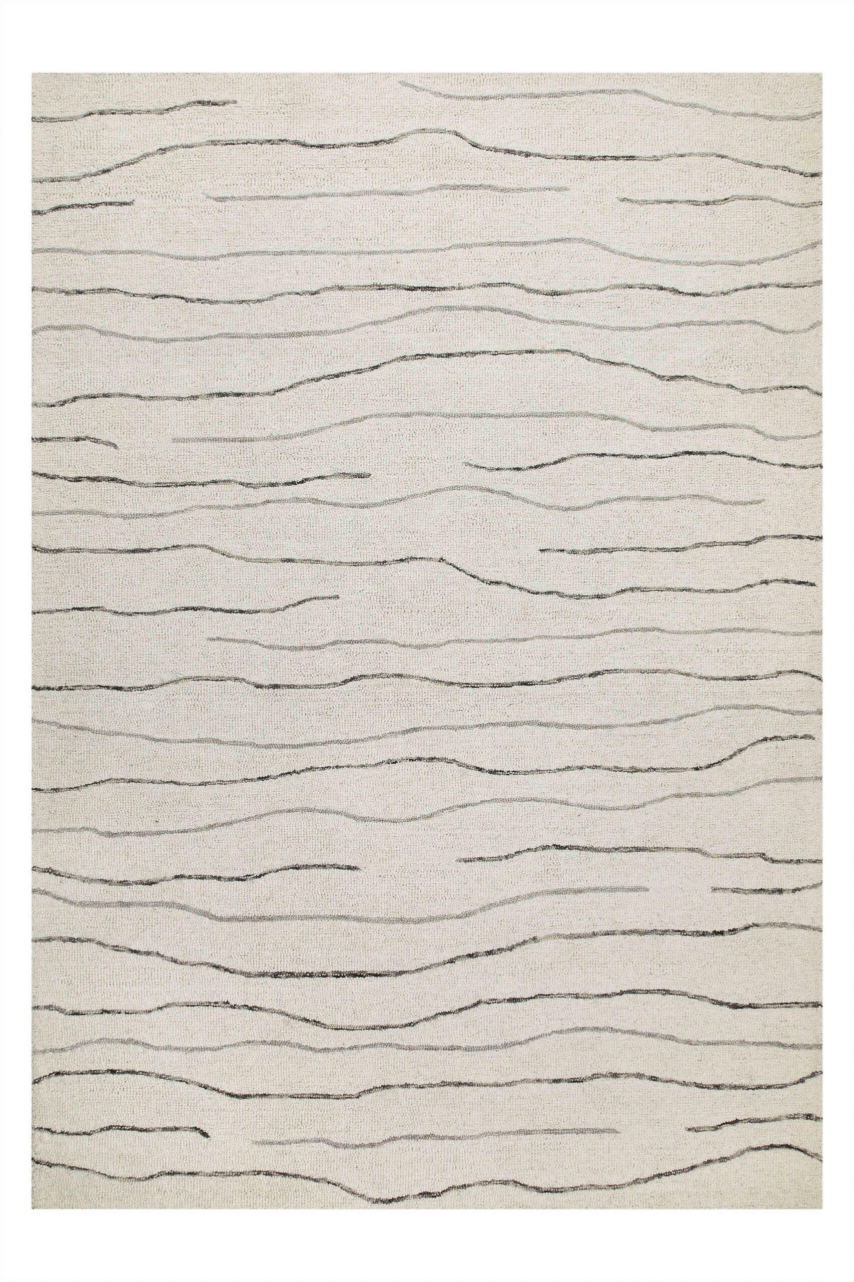 Wecon Home Tuftteppich Hamptons Eleven Creme, Grau, Weiß 300x400 cm