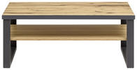 COUCHTISCH Eiche furniert rechteckig Alteiche  - Alteiche/Graphitfarben, Trend, Holz/Metall (115/65/45cm) - Carryhome