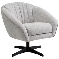 SESSEL in Webstoff Hellgrau  - Hellgrau/Schwarz, Design, Textil/Metall (80/78/80cm) - Stylife