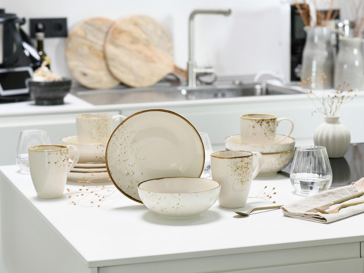 FRUKOSTSERVIS Nature Collection Creme  - cremefärgad, Basics, keramik - Creatable