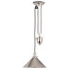 HÄNGELEUCHTE 37/96-180 cm  - Nickelfarben, LIFESTYLE, Metall (37/96-180cm) - Elstead Lighting
