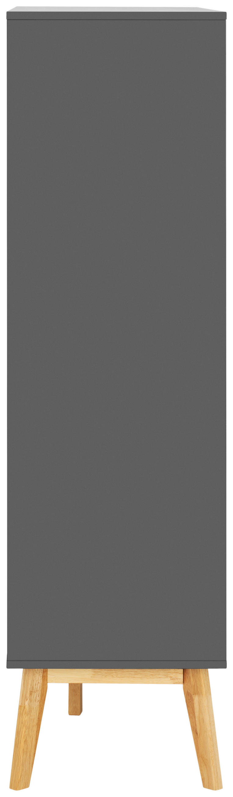 VYSOKÁ KOMODA, kaučukové dřevo, šedá, přírodní barvy, 100/149/40 cm - šedá/bílá, Design, dřevo/kompozitní dřevo (100/149/40cm) - MID.YOU
