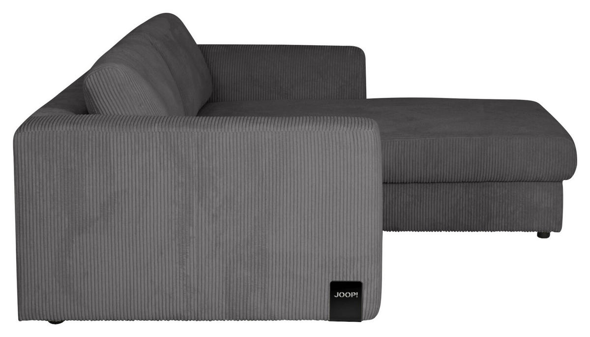 ECKSOFA JOOP Anthrazit Cord  - Anthrazit/Schwarz, KONVENTIONELL, Kunststoff/Textil (269/192cm) - Joop!