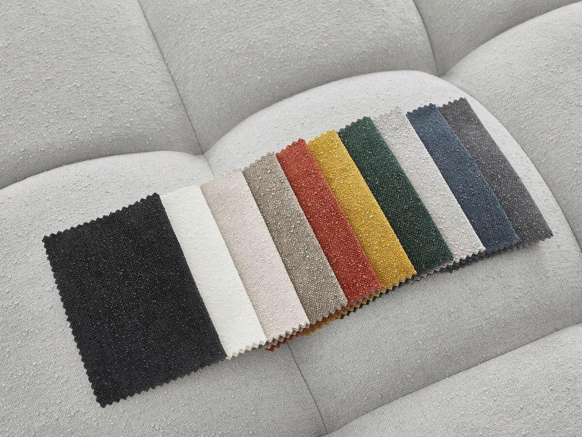 ECKSOFA Ottomane links  EVEREST Hellgrau Struktur  - Hellgrau/Schwarz, MODERN, Kunststoff/Textil (210/352cm)