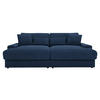 BIGSOFA in Cord Dunkelblau  - Schwarz/Dunkelblau, Modern, Kunststoff/Textil (230/85/190cm) - Carryhome