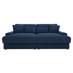 BIGSOFA in Cord Dunkelblau  - Schwarz/Dunkelblau, MODERN, Kunststoff/Textil (230/85/190cm) - Carryhome