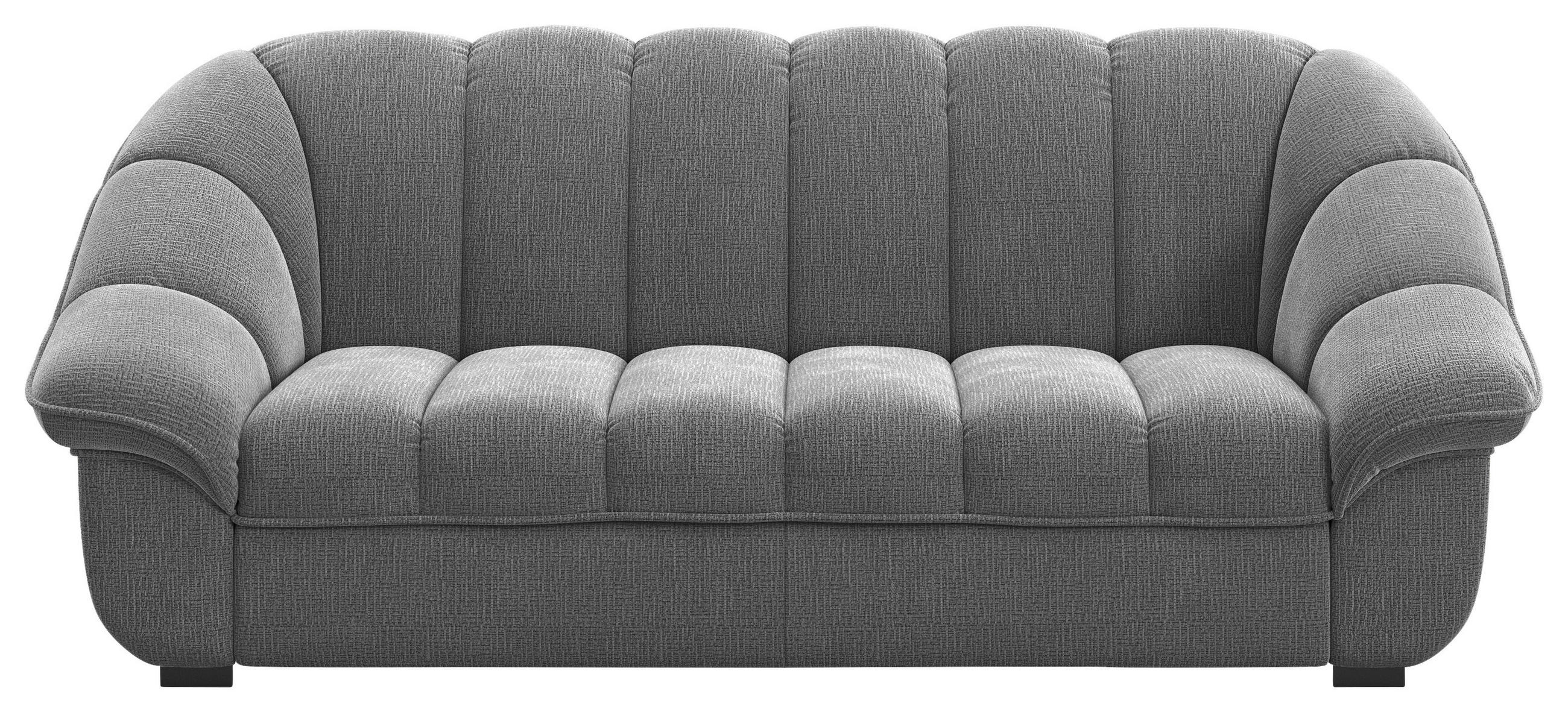 3-SITZER-SOFA Chenille Anthrazit  - Anthrazit/Schwarz, KONVENTIONELL, Kunststoff/Textil (215/88/104cm) - Welnova