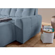 ECKSOFA Blau Flachgewebe  - Blau/Schwarz, KONVENTIONELL, Kunststoff/Textil (256/157cm) - Carryhome