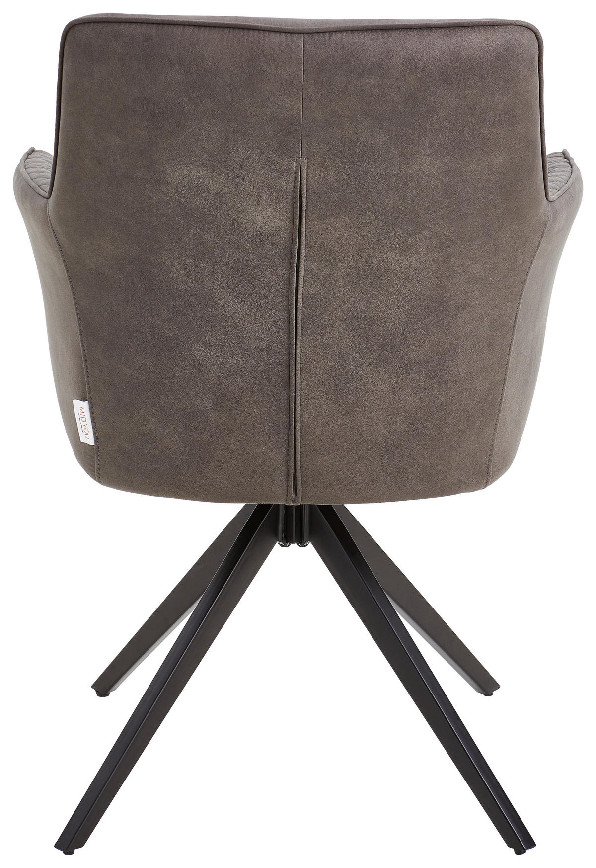 ARMLEHNSTUHL  in Eisen Mikrofaser  - Schwarz/Grau, Basics, Textil/Metall (62/90/63cm) - MID.YOU