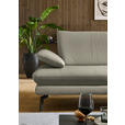ECKSOFA in Echtleder Hellgrau  308/195 cm  - Hellgrau/Schwarz, Design, Leder/Metall (308/195cm) - Dieter Knoll