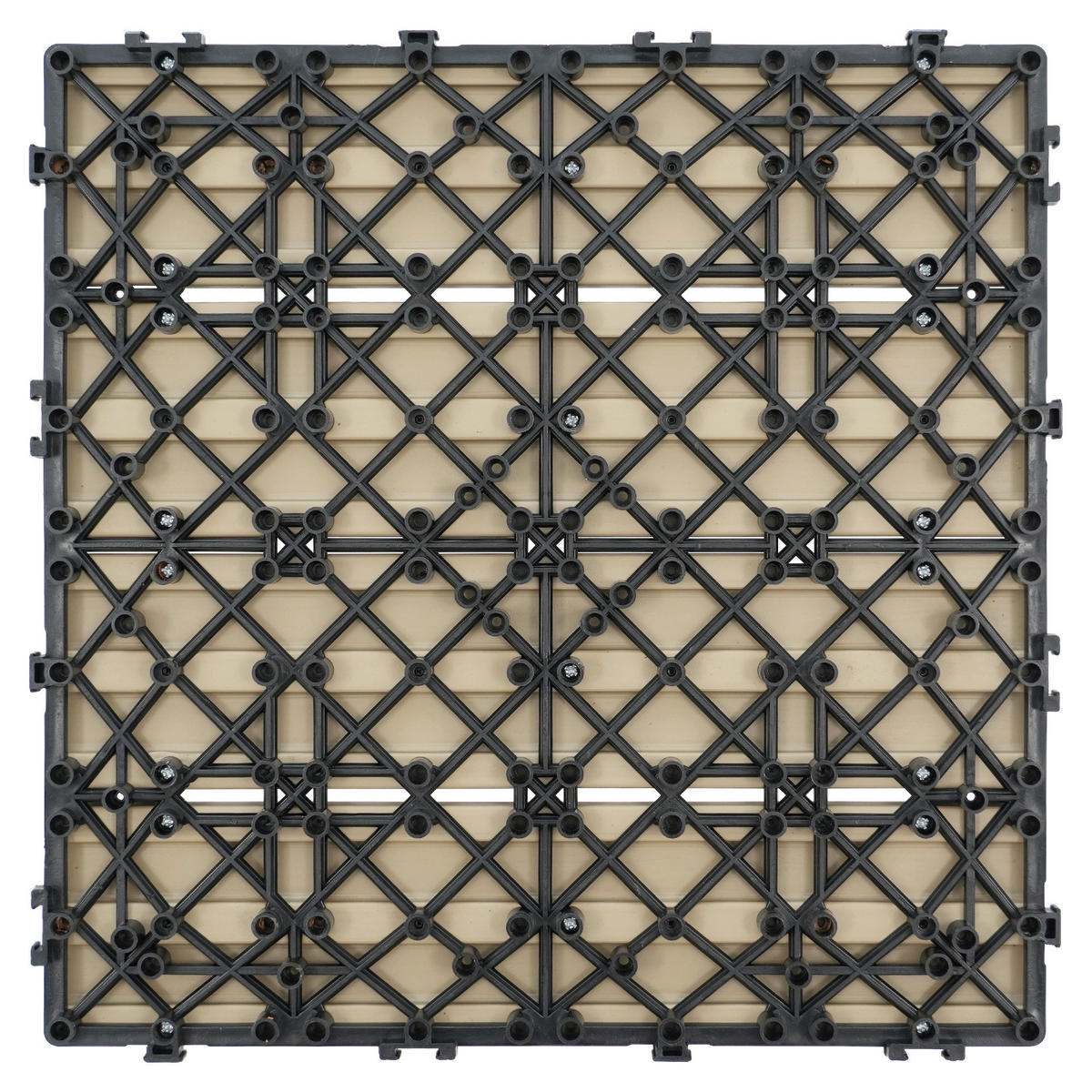 TERRASSENFLIESE 11 Stück  - Grauweiß, KONVENTIONELL, Holzwerkstoff (30/30/2,1cm) - Ambia Garden