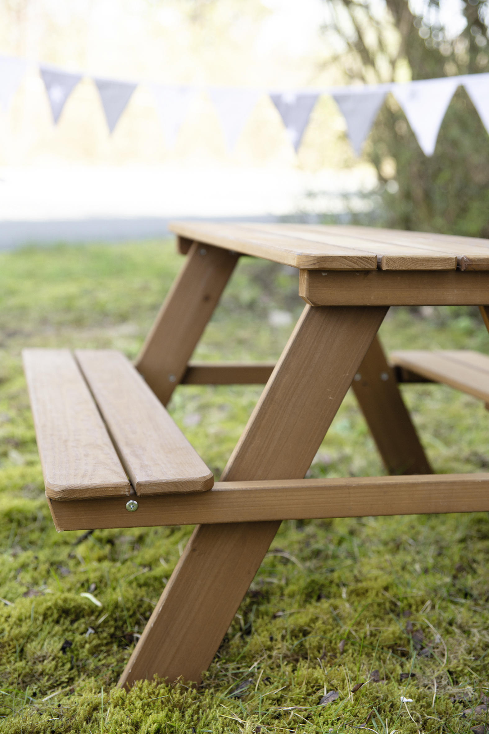 KINDERSITZGRUPPE roba Outdoor + Teakfarben  - Teakfarben, Basics, Holz (89/50/84,5cm) - Roba
