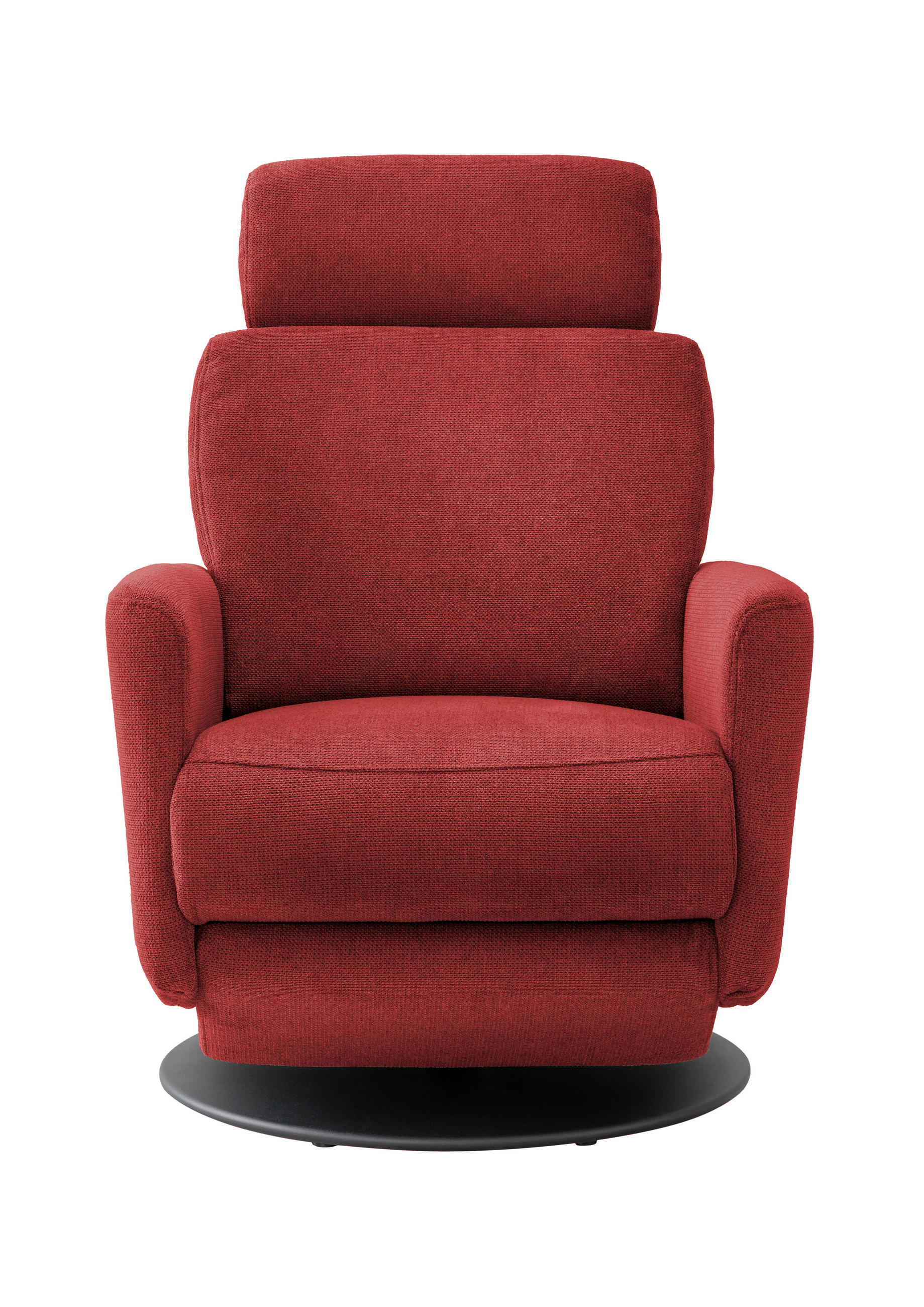 RELAXSESSEL Chenille Rücken echt    - Rot/Schwarz, MODERN, Textil/Metall (77/105/87-154cm) - Livetastic